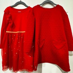Three Kids red casual dresses size 5T